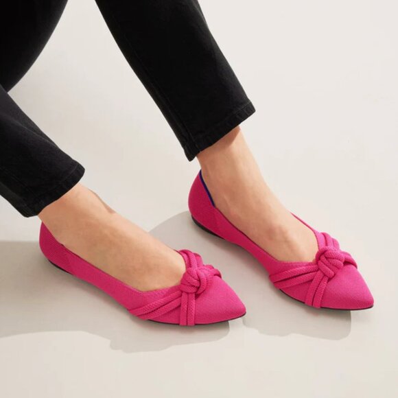 Elegant Pink Women's Flats - Picture 1 of 15
